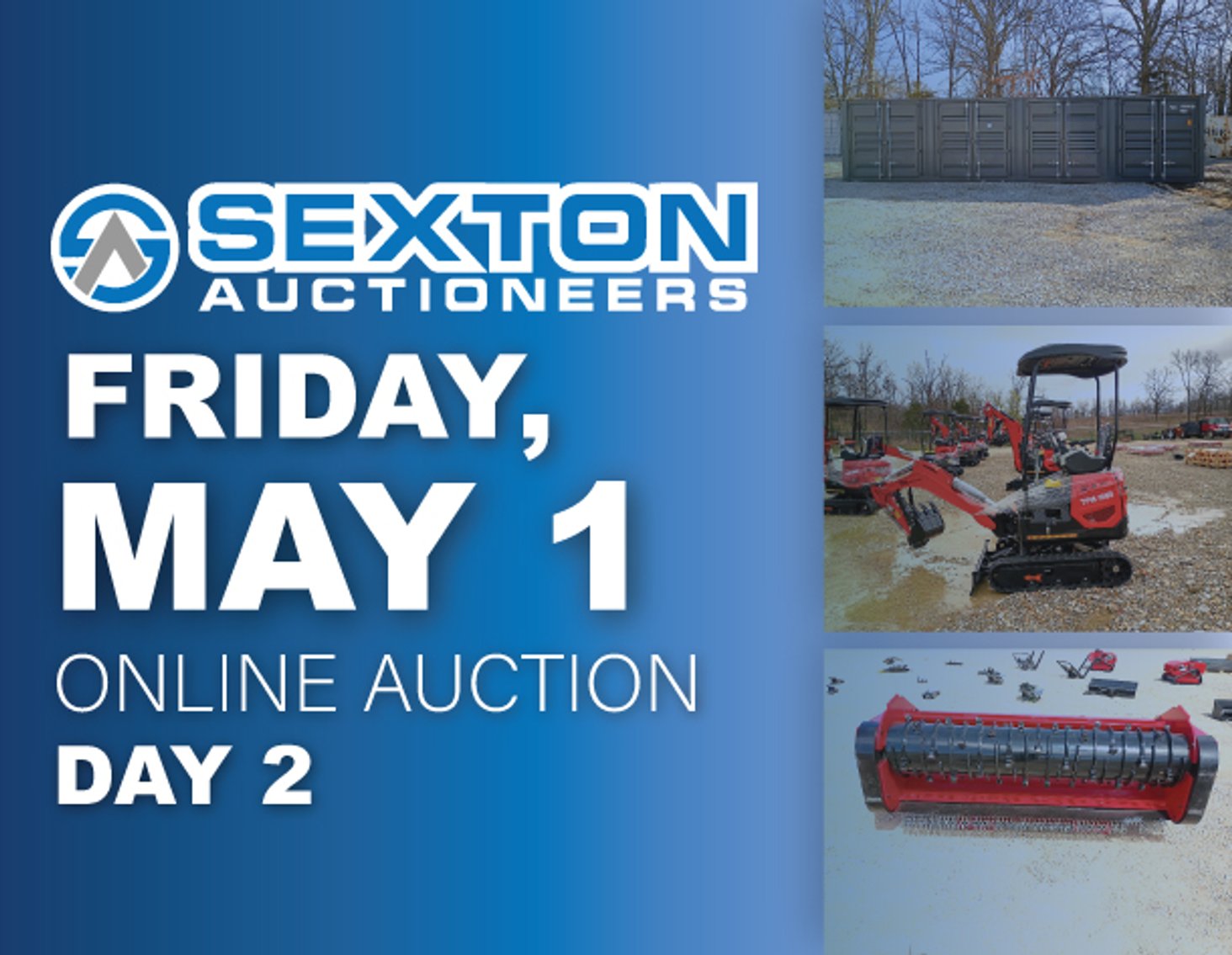 Image for Day Two - May 1st | Sexton Auctioneers April 2026 Online Equipment Auction
