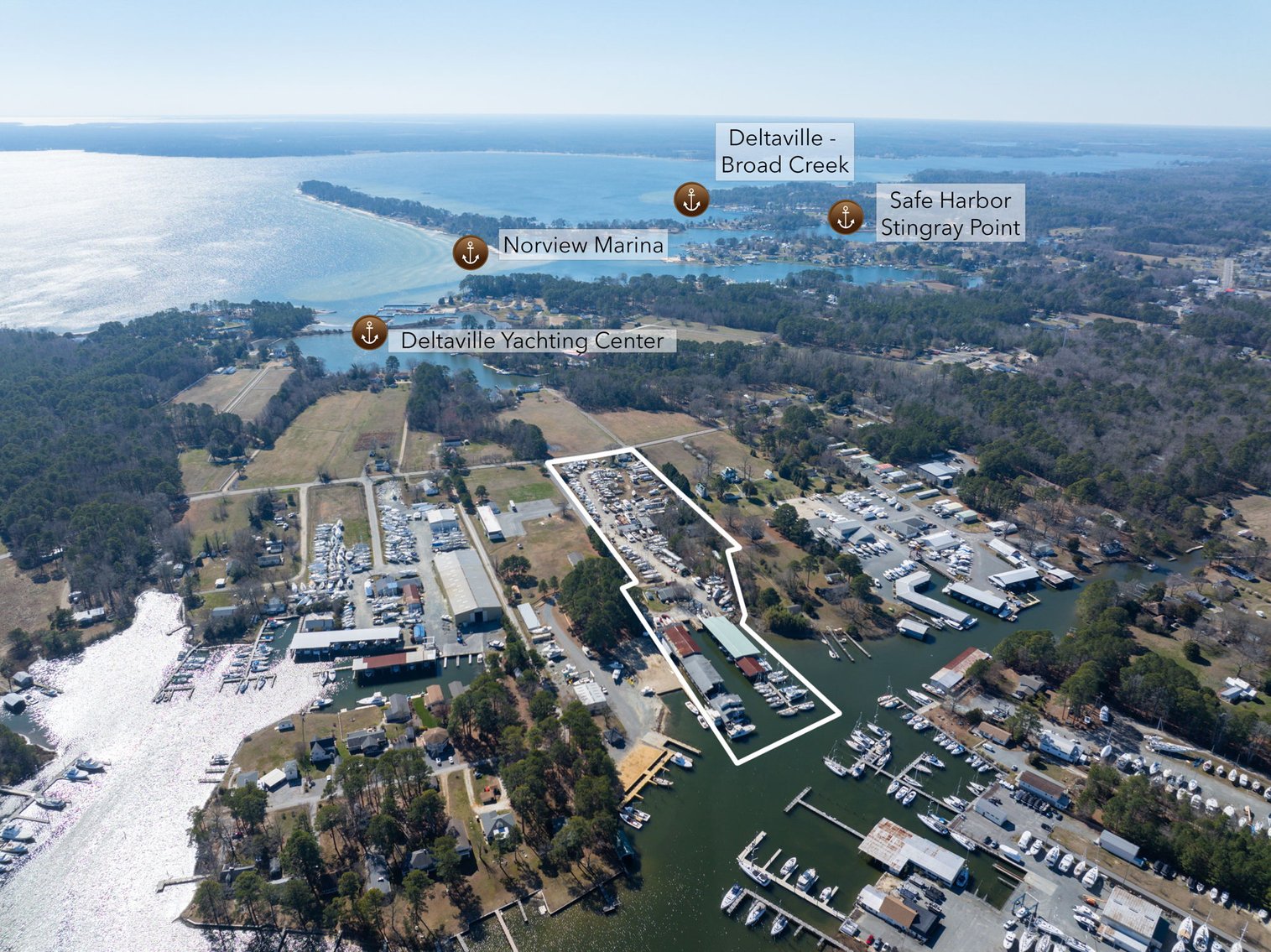 Image for Commercial Auction - Deltaville VA - Marina - 5.29 AC - Deepwater Access - Income Producing