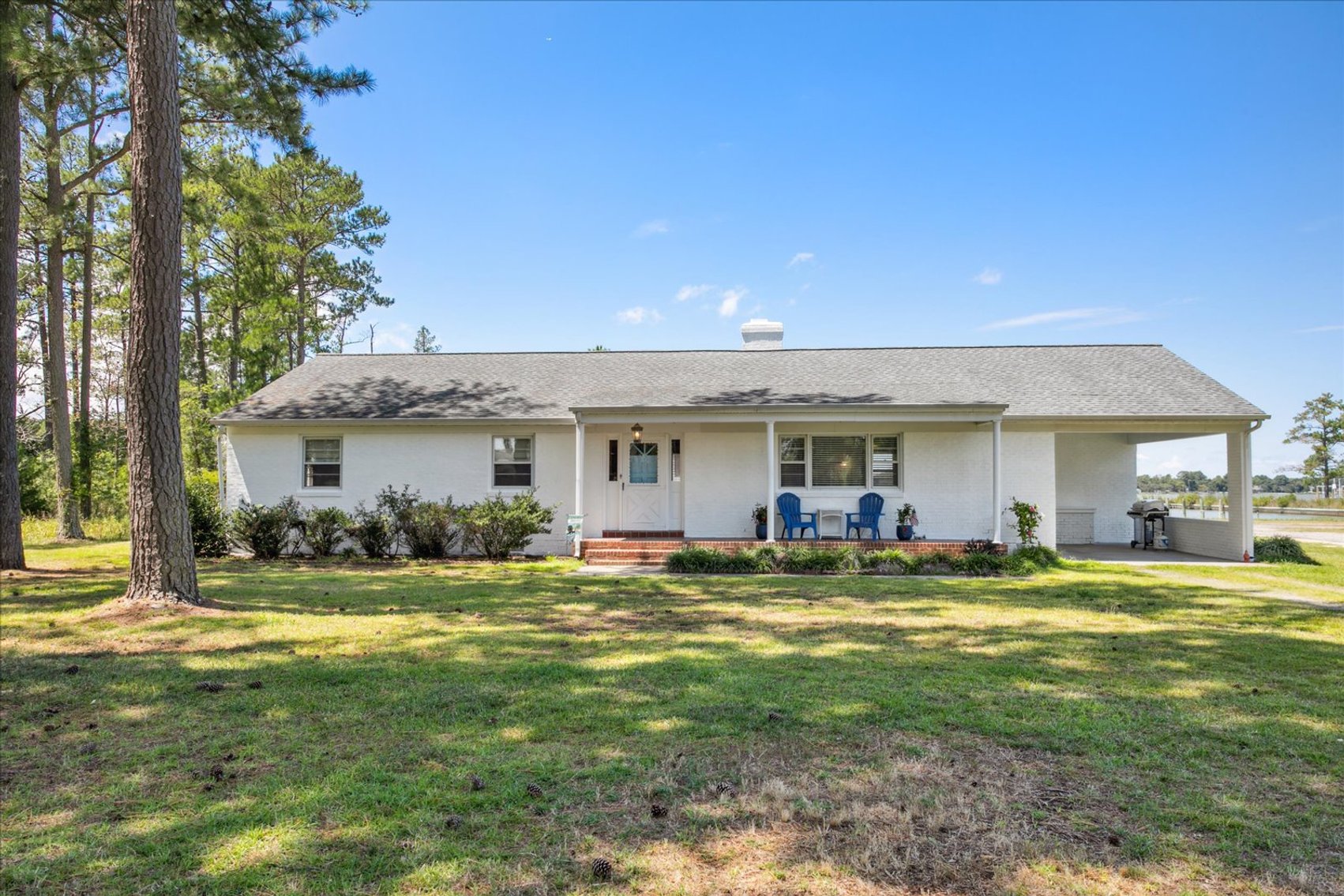 Image for Income Producing Waterfront Estate Mathews VA - Potential Annual Income $138,500 - Ranch Home - Guest Cottage -  Boat Ramp and 15 Slips - Fronting Billups Creek; 967 Lillys Neck Rd