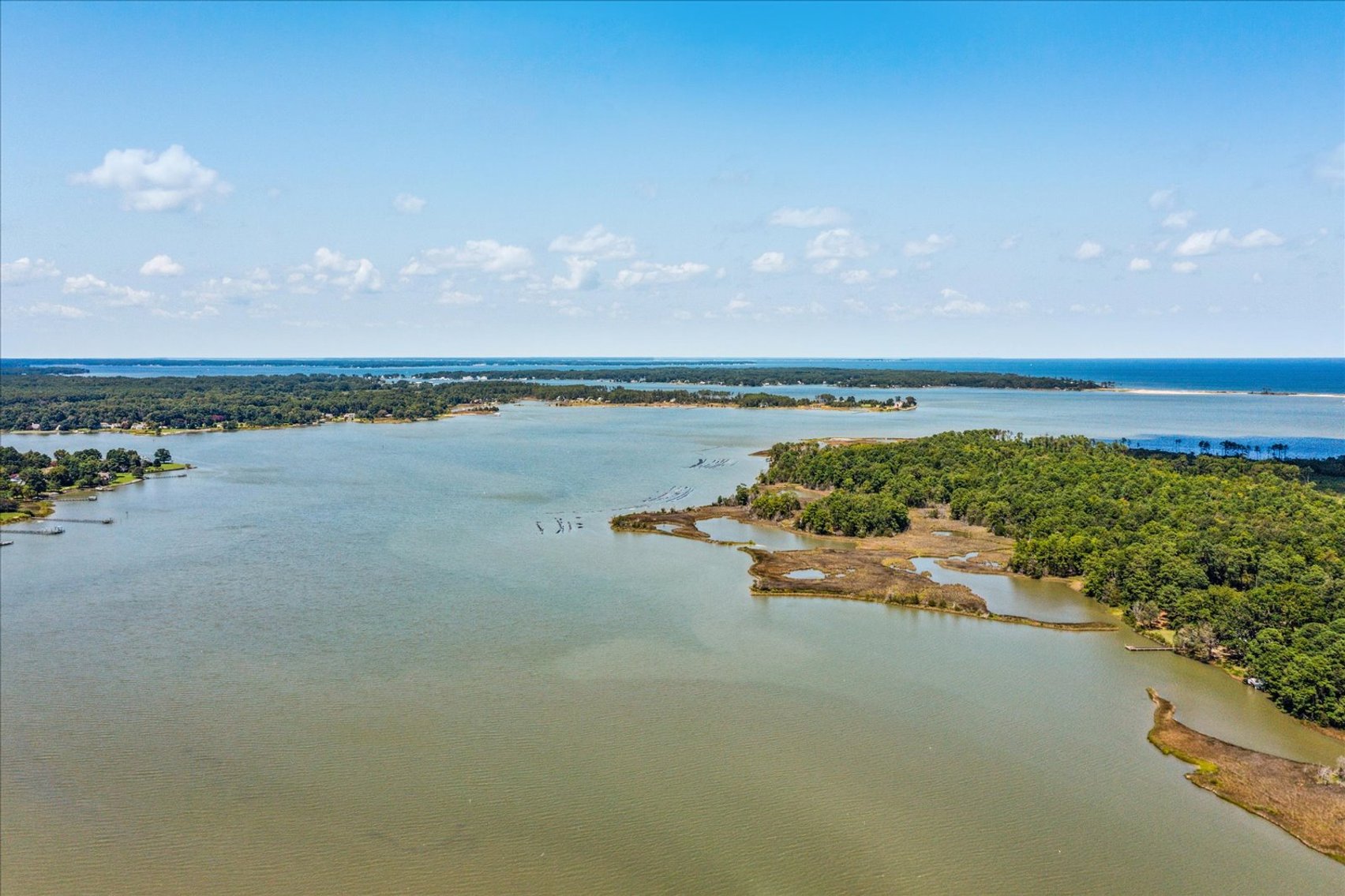 Image for Income Producing Waterfront Estate Mathews VA - Potential Annual Income $138,500 - Ranch Home - Guest Cottage -  Boat Ramp and 15 Slips - Fronting Billups Creek; 967 Lillys Neck Rd