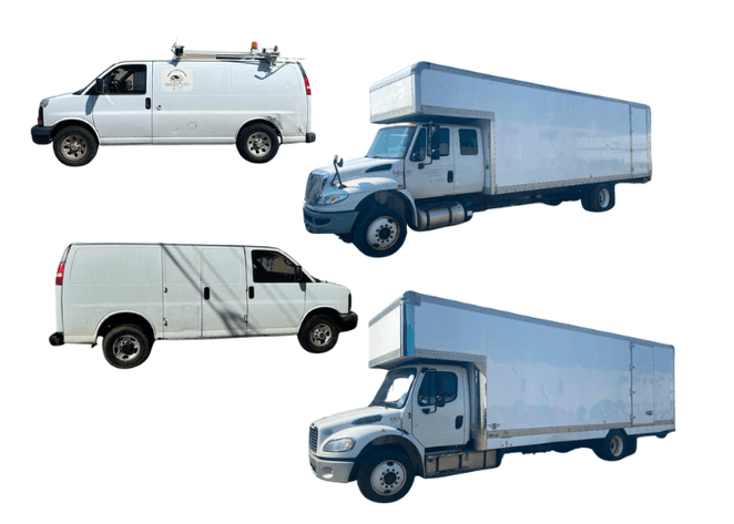 Image for Bankruptcy Court-Ordered Sale: 3 Chevy Express Vans ('06, '07, '09) + Consigned Moving Trucks & Box Truck