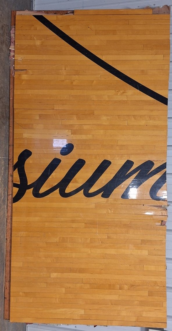 Image for Rushville Memorial Gym Floor Pieces Online Auction