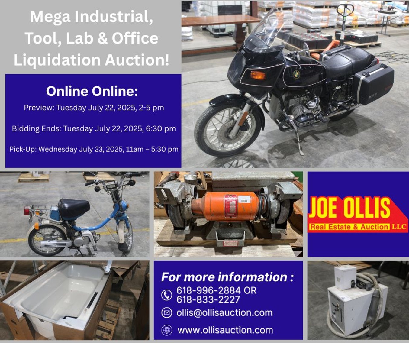 Image for Mega Industrial, Tool, Lab & Office, Car & Motorcycle Liquidation Auction!