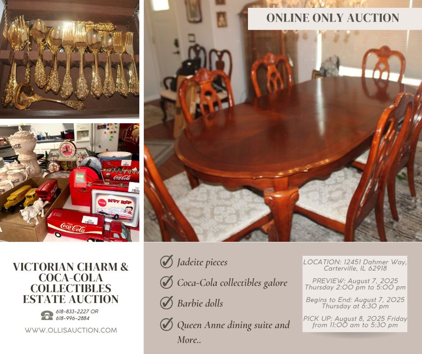 Image for Victorian Charm, Coca-Cola Collectibles, Tools, Outdoor & More Auction