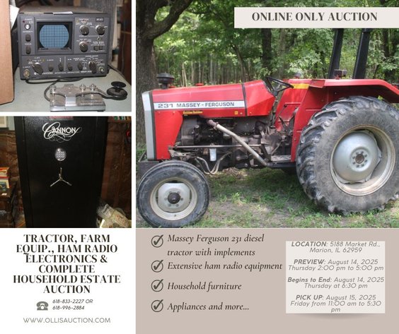Image for Tractor, Farm Equip., Ham Radio Electronics & Complete Household Estate Auction