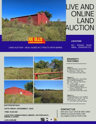Image for LAND AUCTION - 68.9± ACRES IN 3 TRACTS WITH BARNS