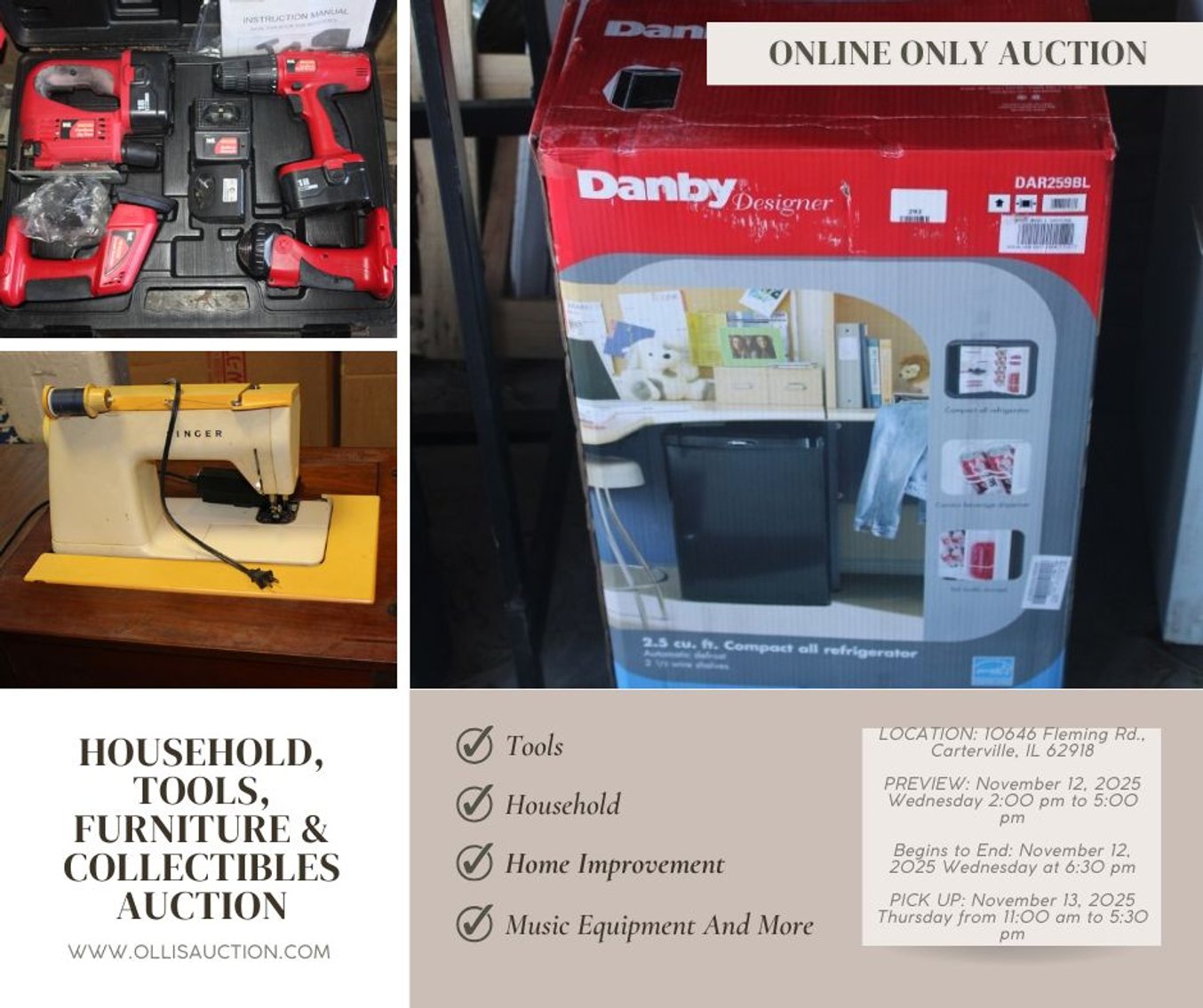 Image for Household, Tools, Furniture & Collectibles Auction