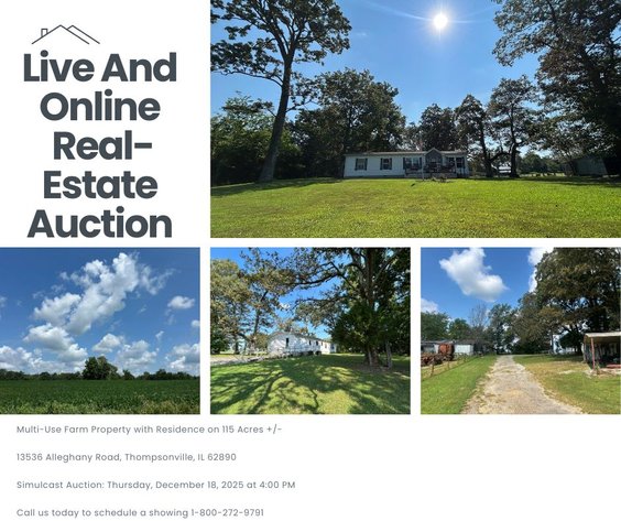 Image for Multi-Use Farm Property with Residence on 115 Acres +/-