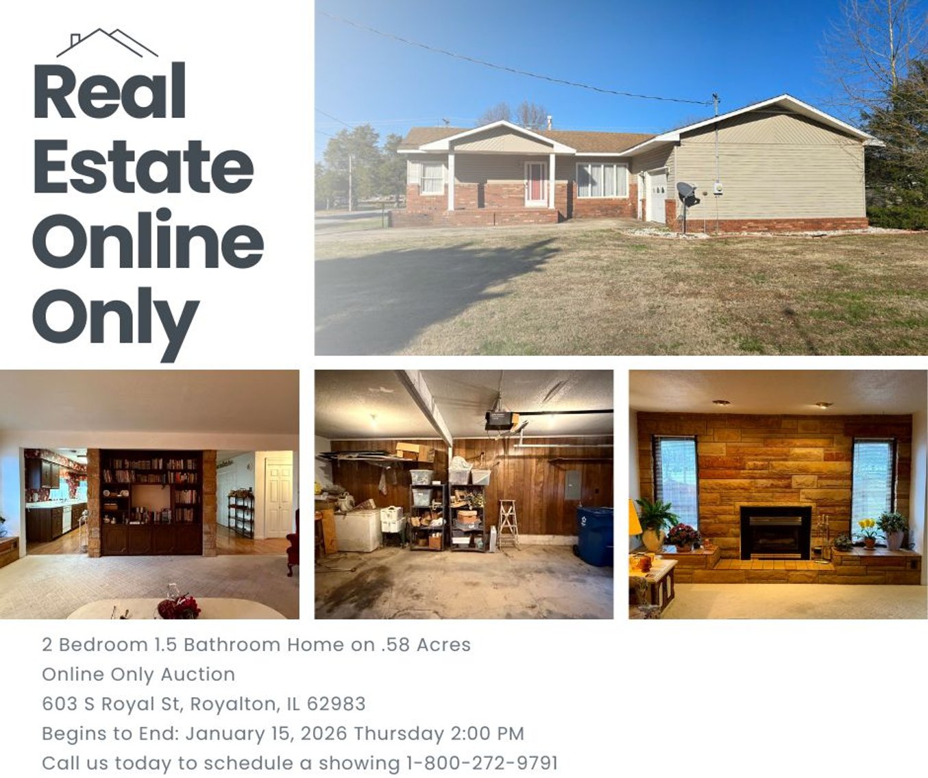 Image for 2 Bedroom 1.5 Bathroom Home on .58 Acres