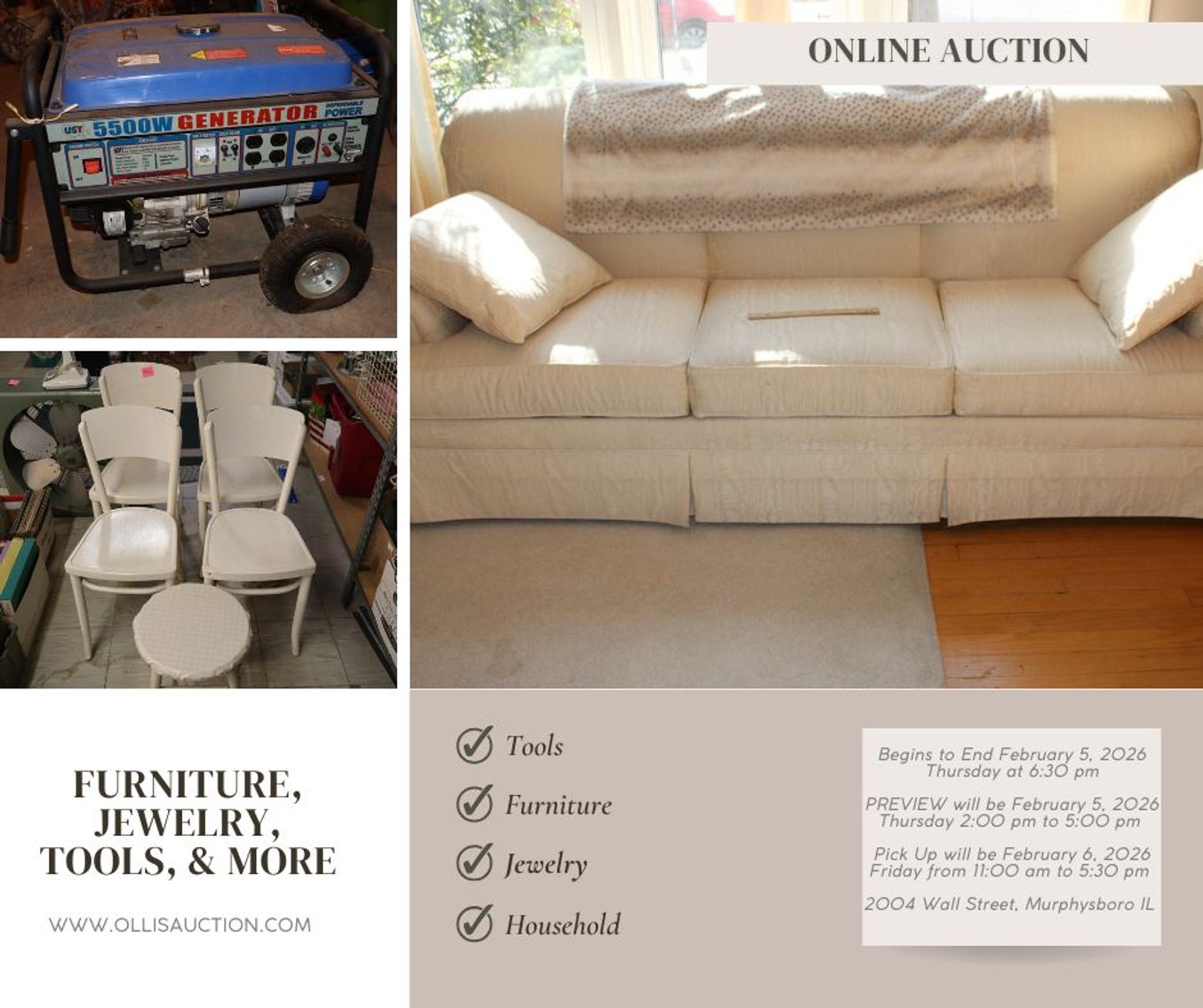 Image for Furniture, Jewelry, Tools, and More