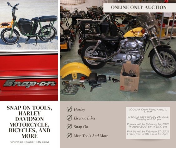 Image for Snap On Tools, Harley Davidson Motorcycle, Bicycles, and More