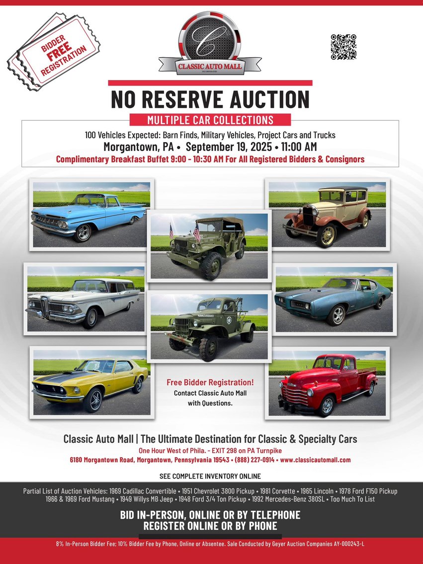 Image for Classic Auto Mall Classic Auto Auction – Morgantown, PA