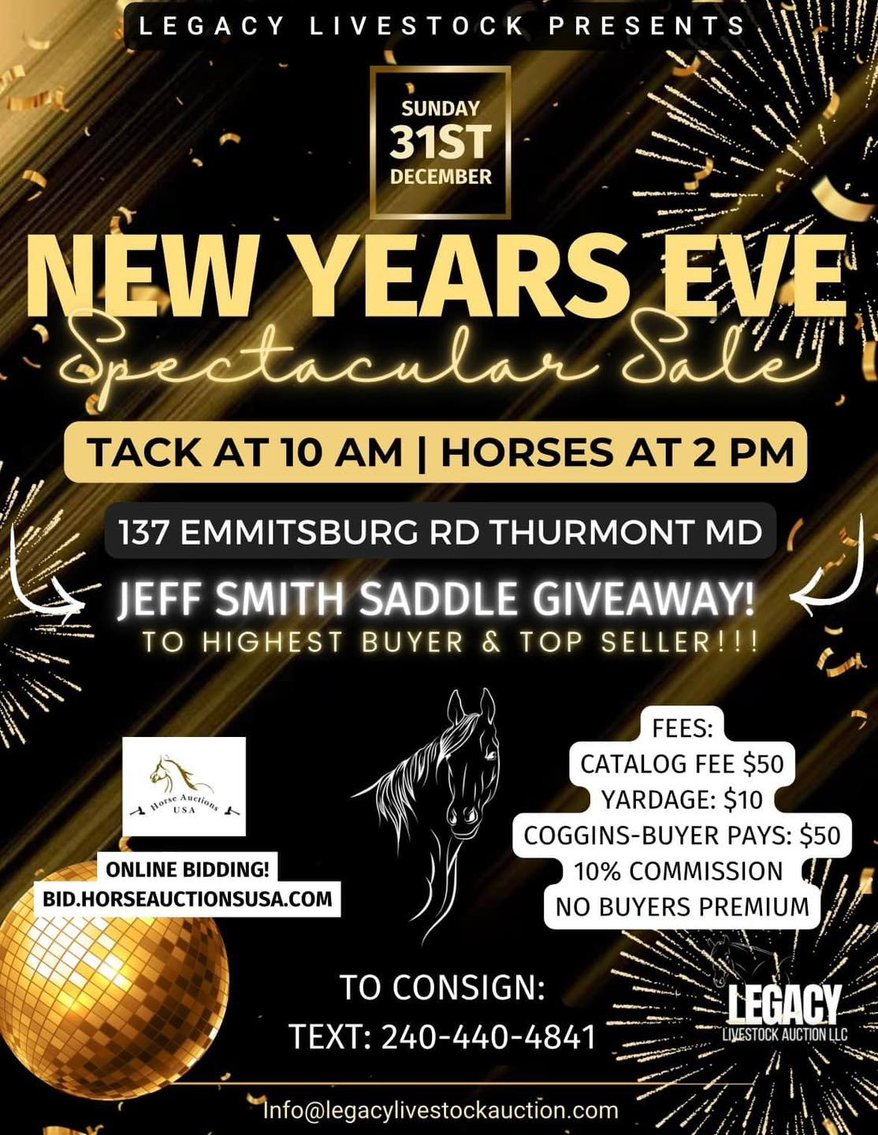 Image for Legacy Livestock Auction EQUIPMENT Consignment Auction DECEMBER 9TH - Thurmont, MD