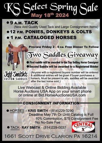 Image for KS Select Spring Sale - Clarion, Pennsylvania - SATURDAY May 18th