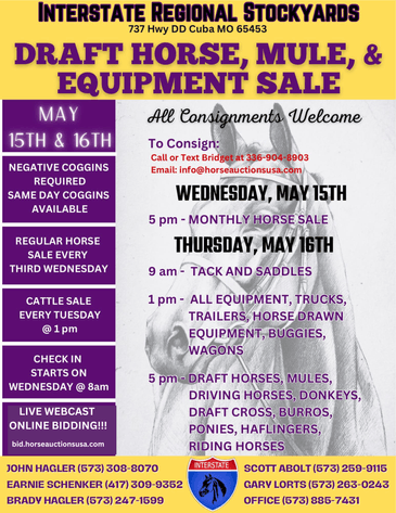 Image for Interstate Regional Stockyards TWO DAY MAY SPECIAL - DAY 1 - WEDNESDAY MAY 15TH