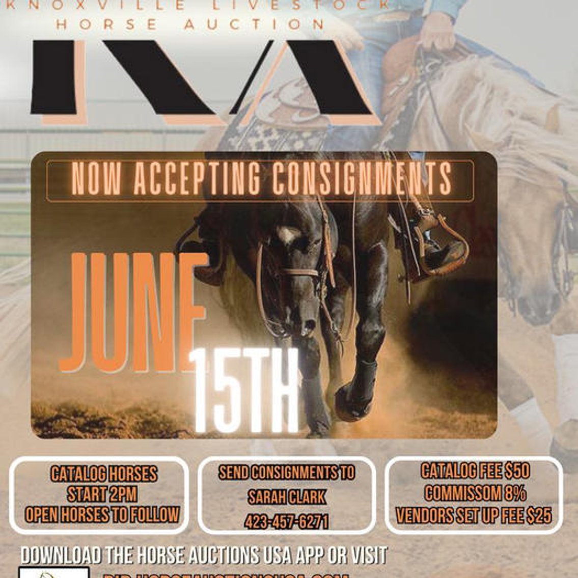 Image for Knoxville Livestock Auction Catalog Horse Sale - SATURDAY JUNE 15TH 2024  - Knoxville, Tennessee