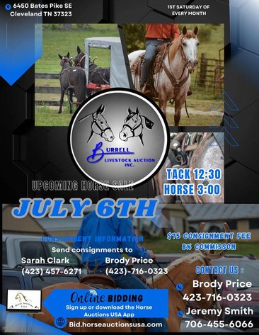 Image for Burrell Livestock Auction Inc. JULY 6TH 2024 SALE