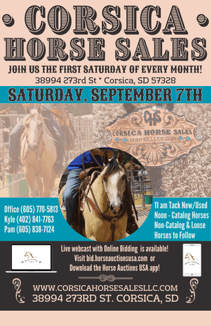 Image for Corsica Horse Sales Catalog Sale - SATURDAY, SEPTEMBER 7TH - Corsica, South Dakota