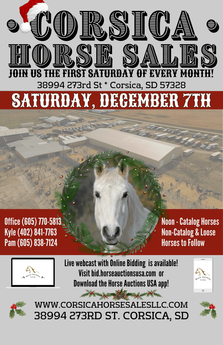 Image for Corsica Horse Sales Catalog Sale - SATURDAY, DECEMBER 7TH - Corsica, South Dakota