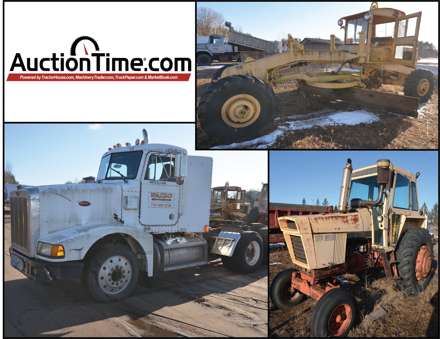 Image for Case 1170 Tractor, 1990 Peterbilt 377 Semi Tractor, Austin-Western 99M Road Grader