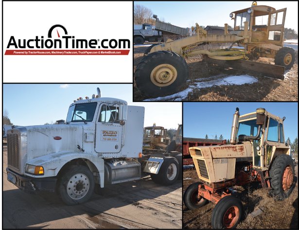 Case 1170 Tractor, 1990 Peterbilt 377 Semi Tractor, Austin-Western 99M Road Grader