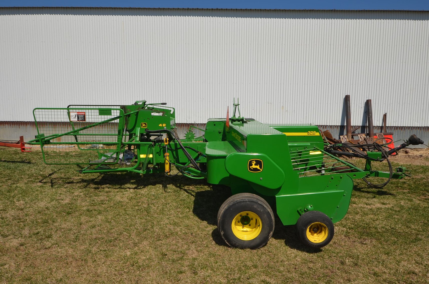 Image for JD 328 BALER, NH DISCBINE, AND OTHER HAY EQUIPMENT - Augusta, WI