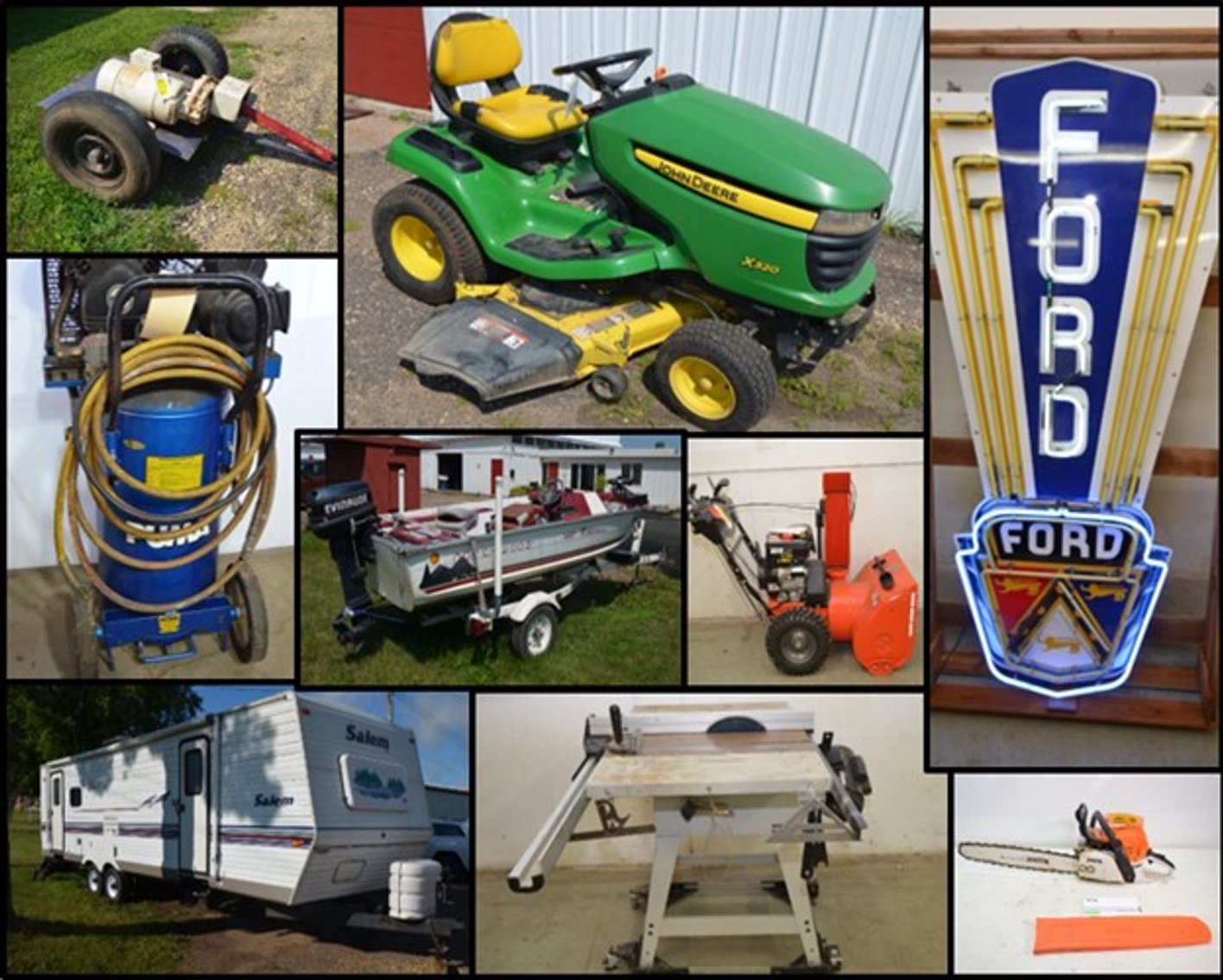 Image for NEON SIGNS, WOOD WORKING TOOLS, BOAT, FURNITURE, and MORE! - Mondovi, WI