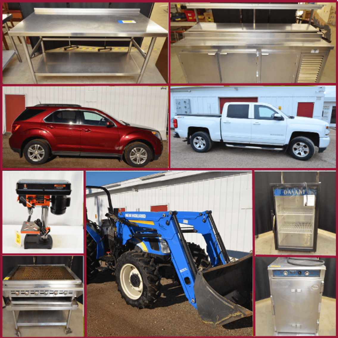 Image for CHEVY TRUCK, CHEVY EQUINOX, TRAILERS, NH TRACTOR, RESTAURANT EQUIPMENT, COINS, AND TOOLS - Mondovi, WI