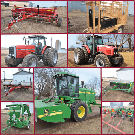 MF TRACTORS, JD ROTARY MOWER, ROCK PICKER, TILLAGE & HAY EQUIP - Weyerhaeuser, WI