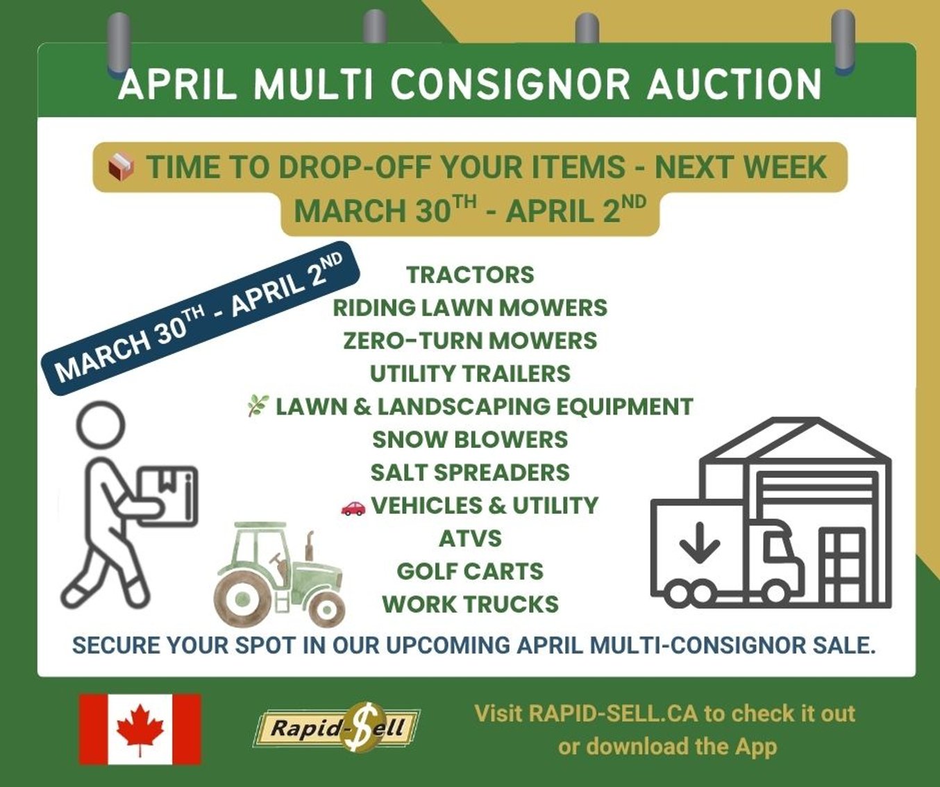 Image for April Multi Consignor Auction - Guelph
