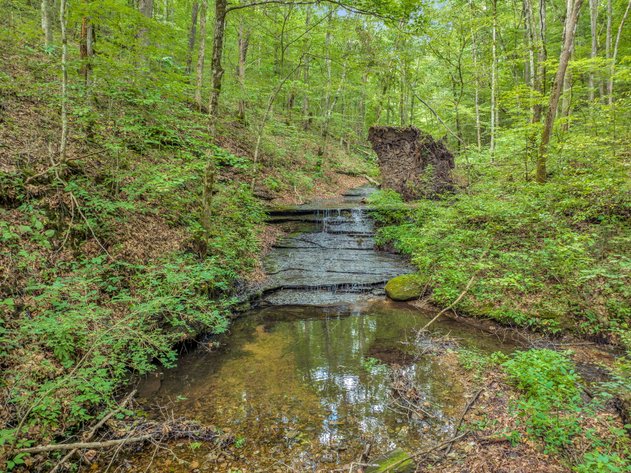 Image for Caney Fork Creek - 22 acres of Amazing Nature + Comfortable Old Log Cabin + Guest House + Shop