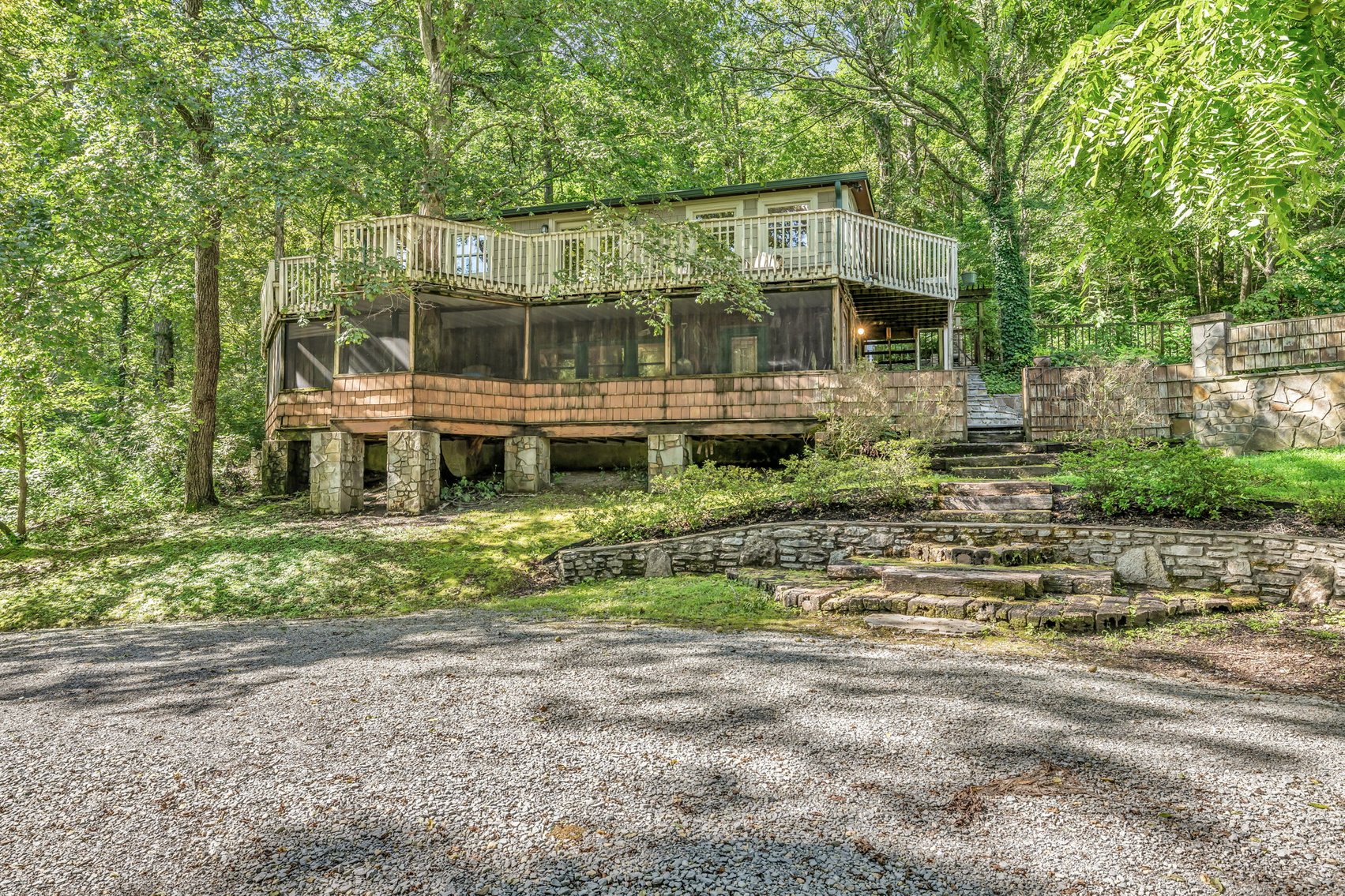 Image for Caney Fork Creek - 22 acres of Amazing Nature + Comfortable Old Log Cabin + Guest House + Shop