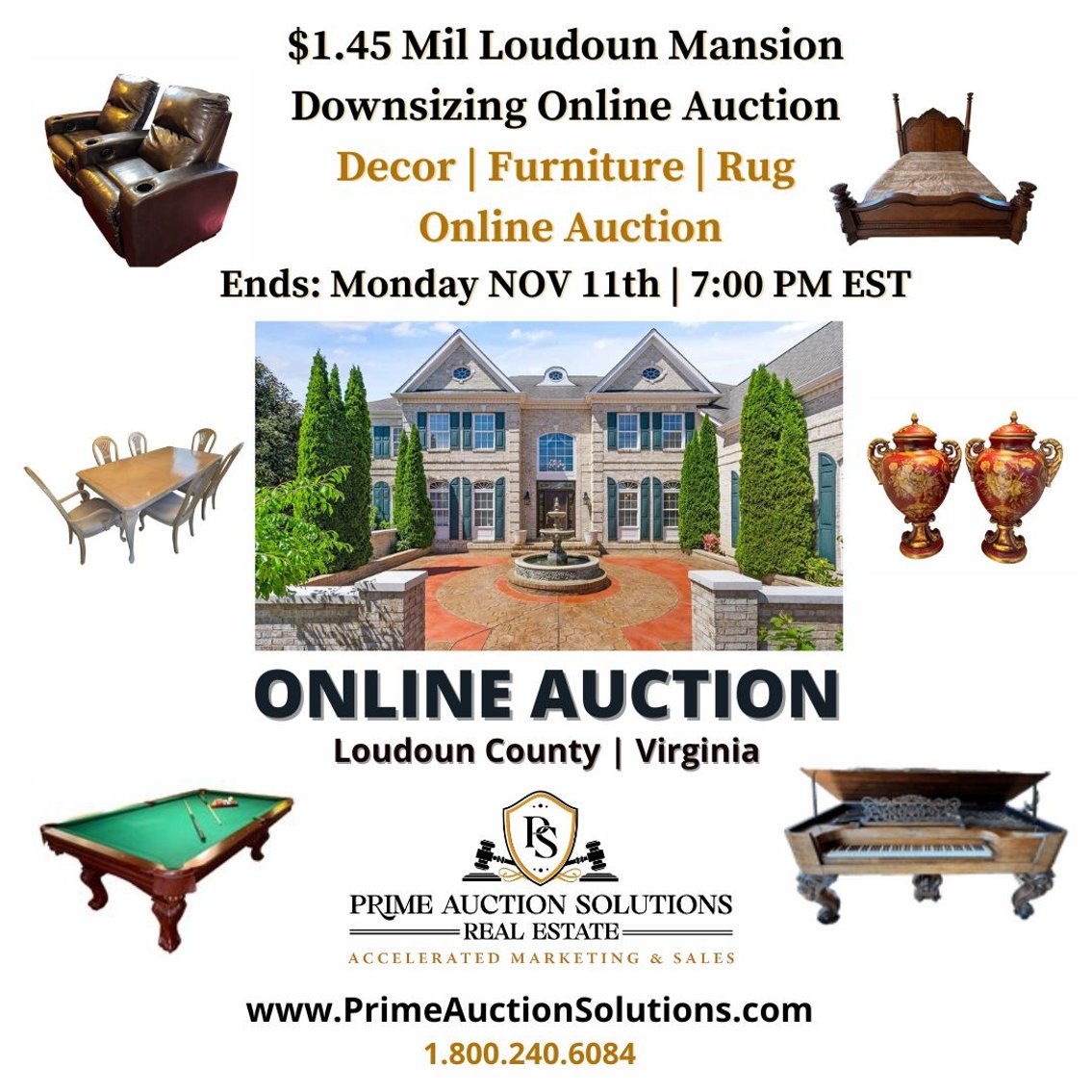 Image for Loudoun $1.45 Mil Mansion Downsizing Online Auction