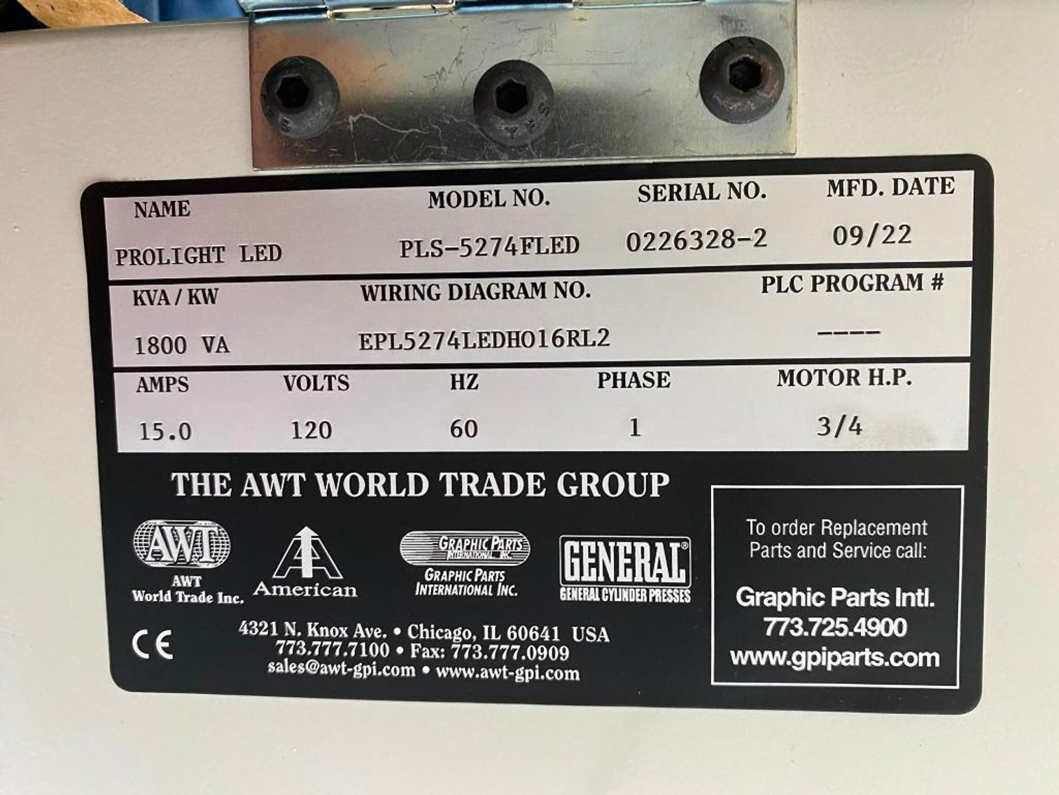 Image for ** Late Model Screen Printing Equipment ** AWT Mfg. 2022