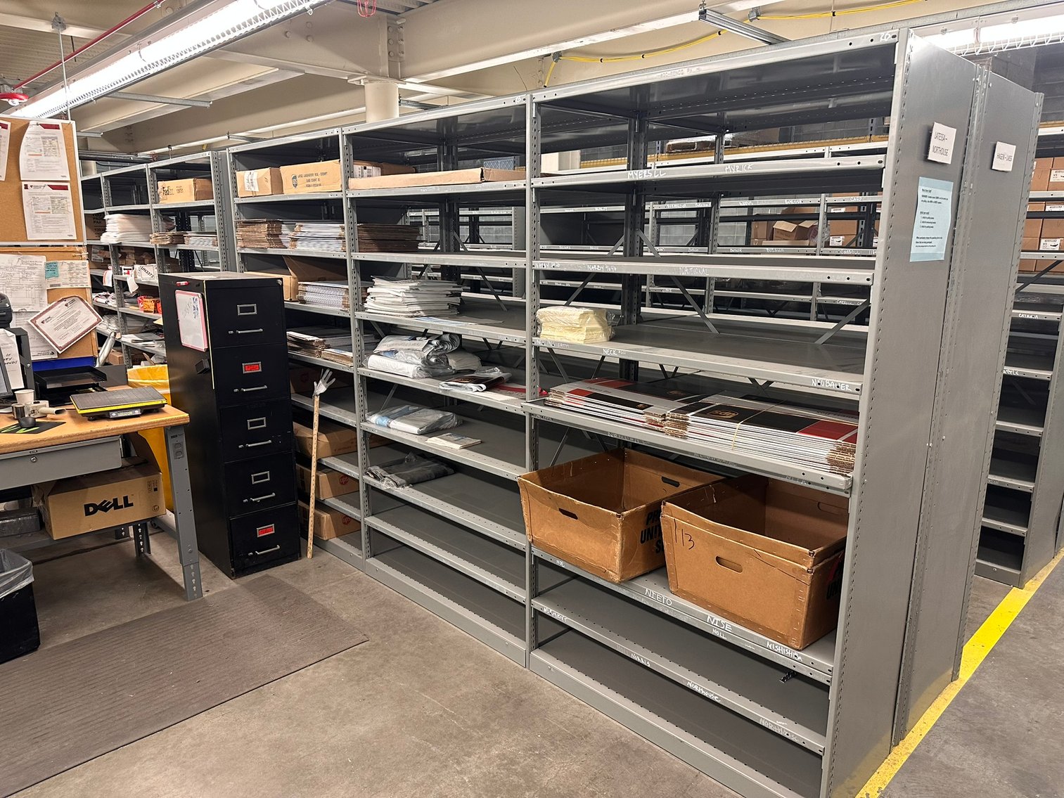 Image for Heavy-Duty Steel Shelving and Pallet Racking, Omaha, NE College Mail Center