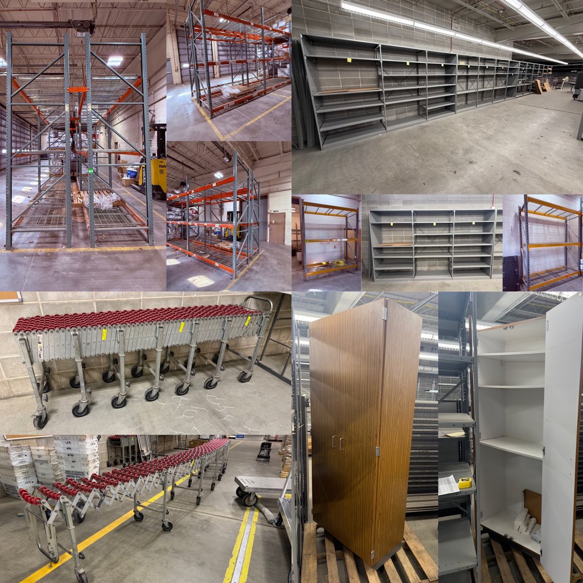 Image for Commercial Shelving and Pallet Rack Shelving, Roller Conveyors & Cabinet Timed-Auction