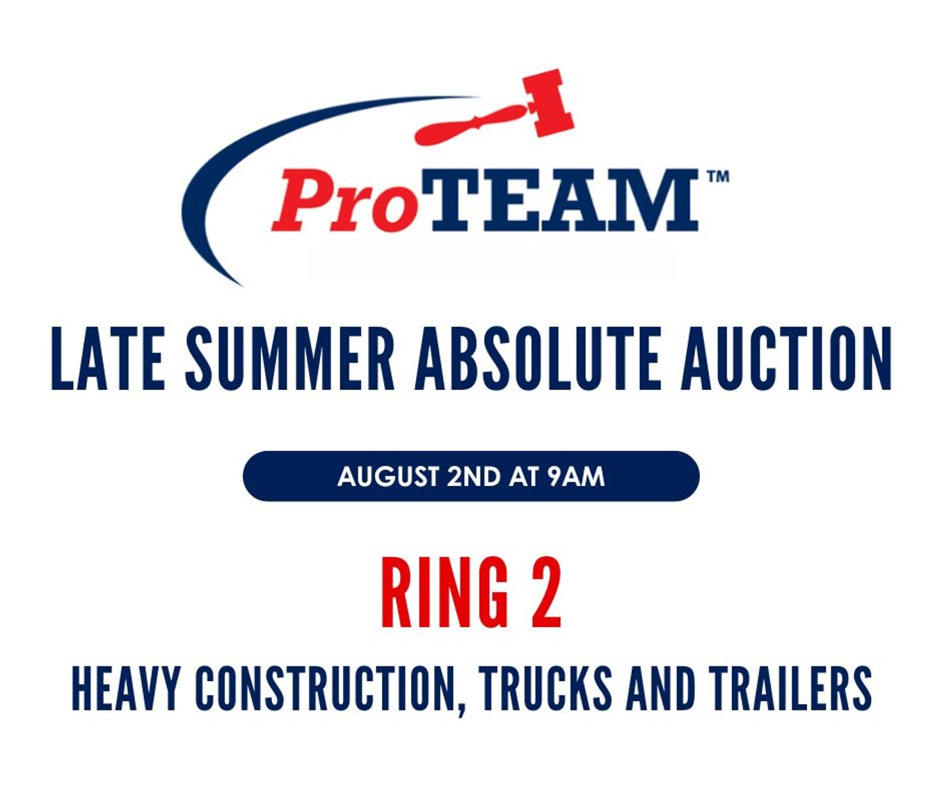 Image for RING 2 - 15th ANNUAL LATE SUMMER ABSOLUTE AUCTION