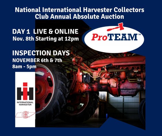 Image for DAY 1 NATIONAL INTERNATIONAL HARVESTER COLLECTORS CLUB ANNUAL ABSOLUTE AUCTION