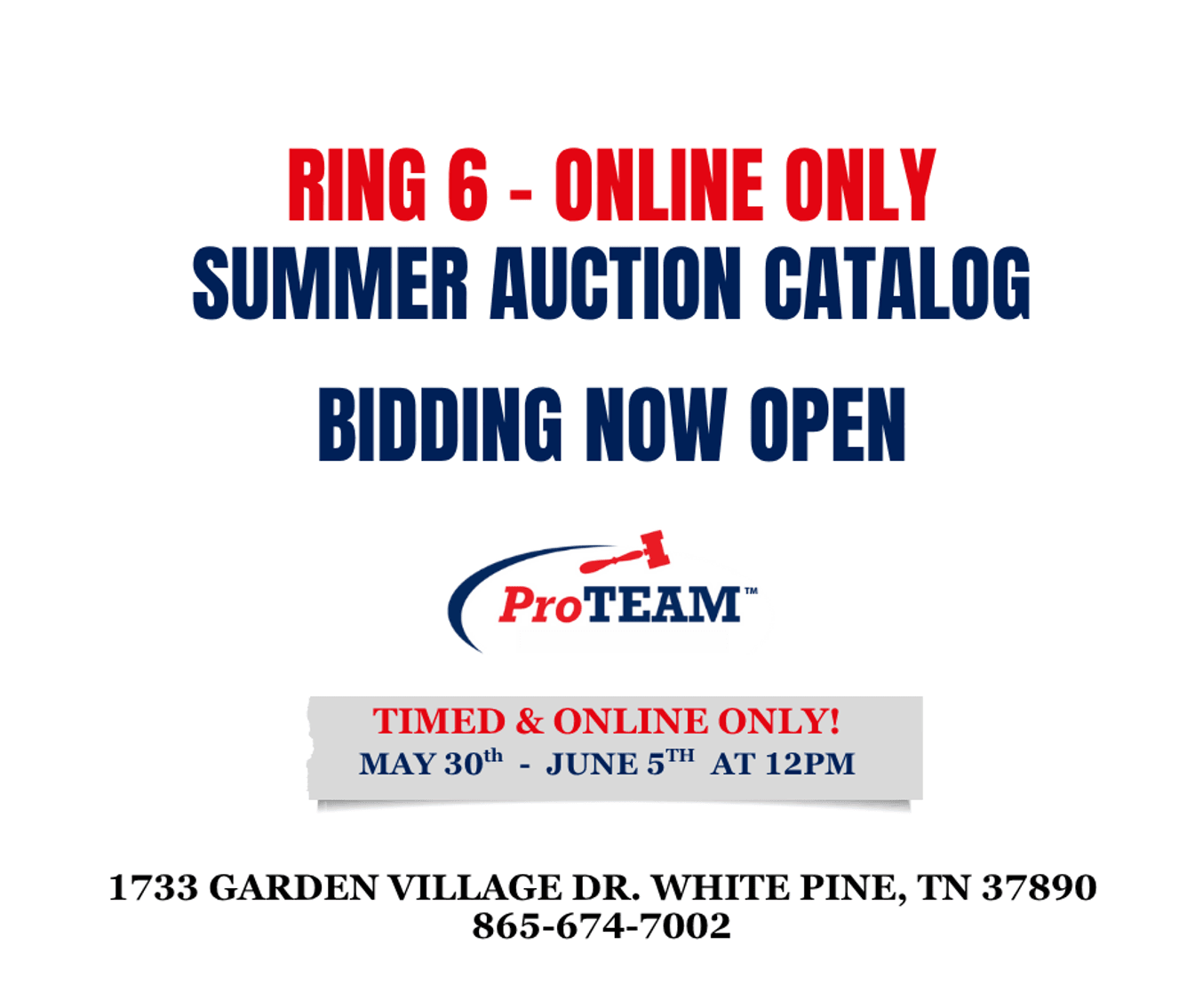 Image for RING 6 - 16th ANNUAL SUMMER ABSOLUTE AUCTION