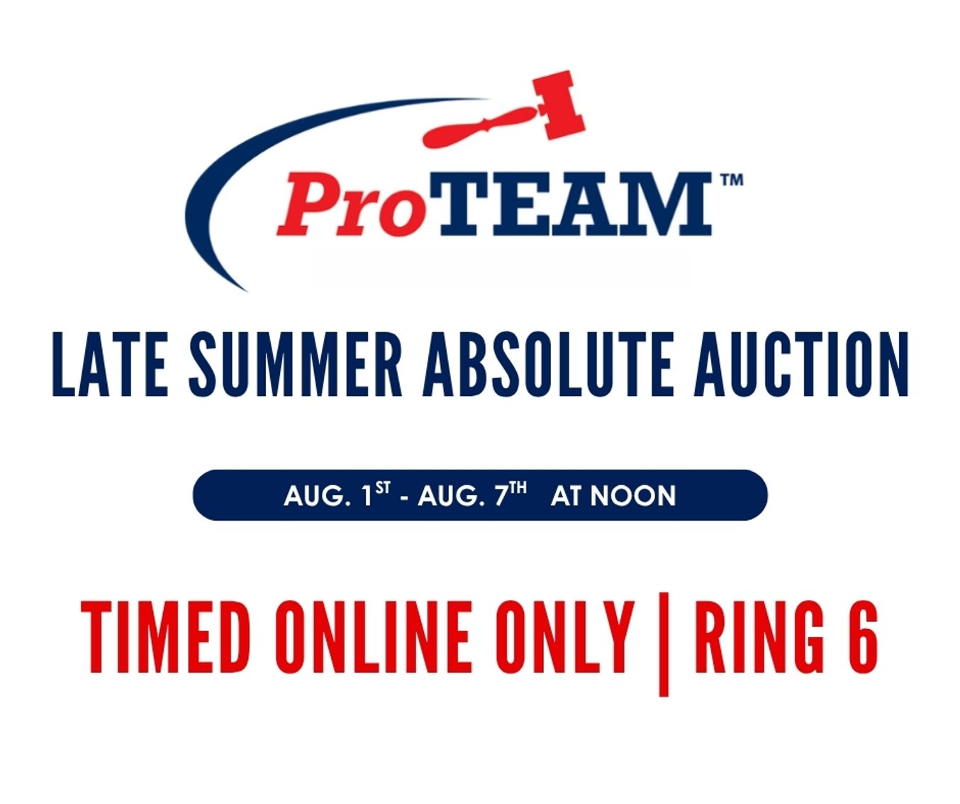 Image for RING 6 - 16th ANNUAL LATE SUMMER ABSOLUTE AUCTION