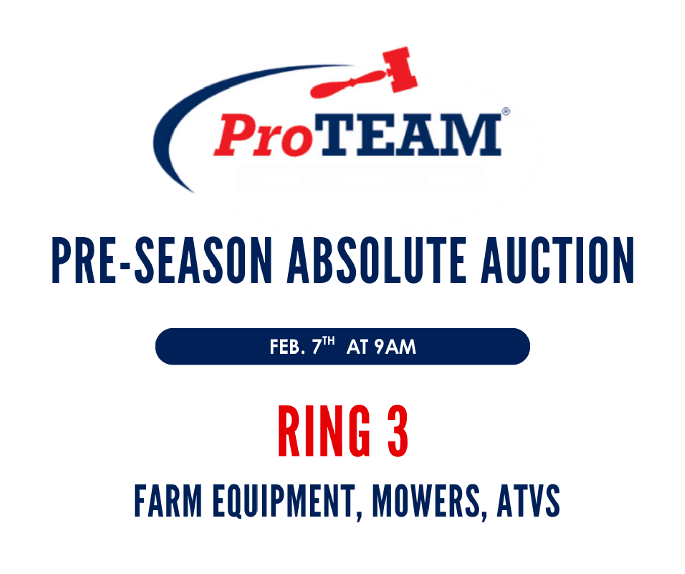 Image for RING 3 - 17TH ANNUAL PRE-SEASON ABSOLUTE AUCTION