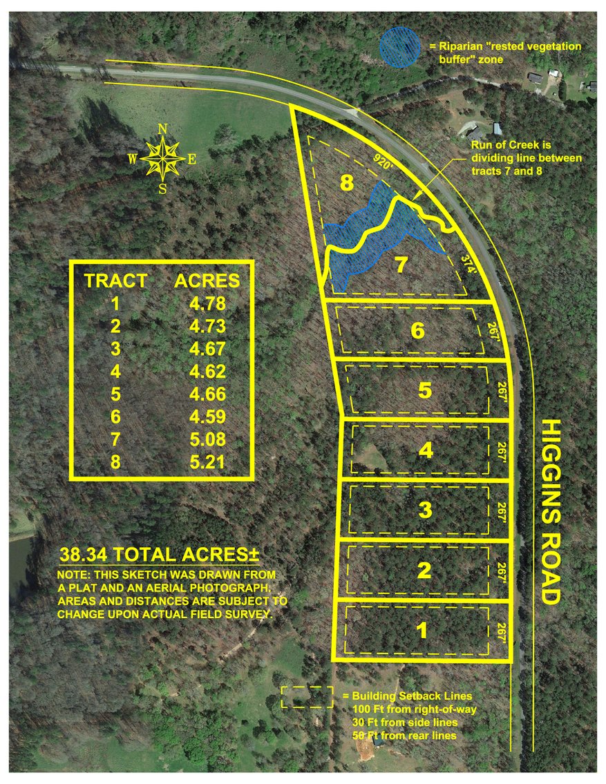 Image for 38.2 +/- Acres - Higgins Curve - Prime Building Lots w/ Recreational Acreage - Offered Divided & As A Whole