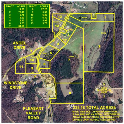 Image for Pleasant Valley Farms – 238+/- Total Acres - Residential Development Opportunity - Beautiful Brick Home & Improvements - Offered Divided & as a Whole