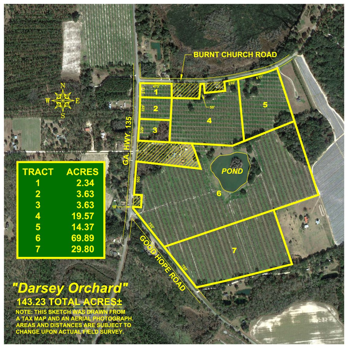 Image for 143± Acres - Darsey Orchard - Surrounded by Residential Growth with Mini-Farm Opportunities - Irrigated Pecan Orchard with Ample Frontage
