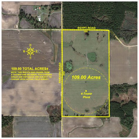Image for Pasture Tract - Tison Estate - 109± Total Acres - Premium Row Crop Farmland - Fenced Pasture & Catch Pin - Excellent Worth County Location