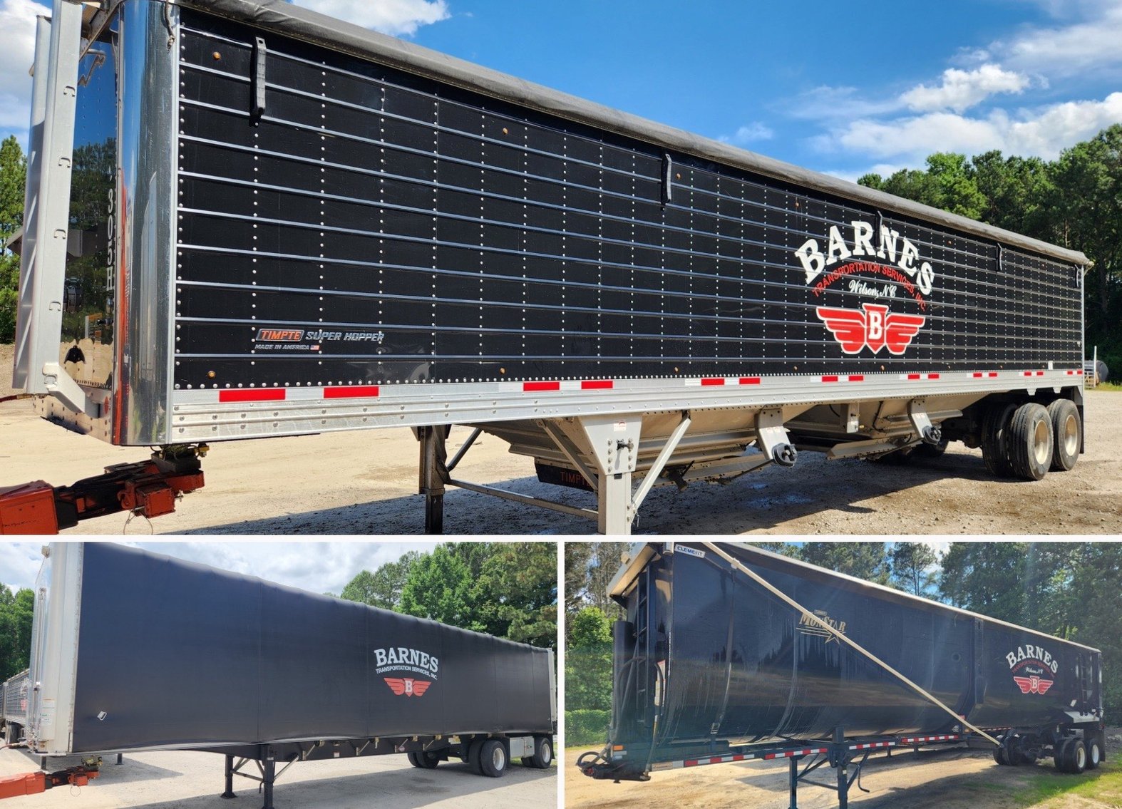 Image for Wilson, NC: Late Model Flatbed Conestoga, Hopper Bottom & End Dump Semi Trailer Auction