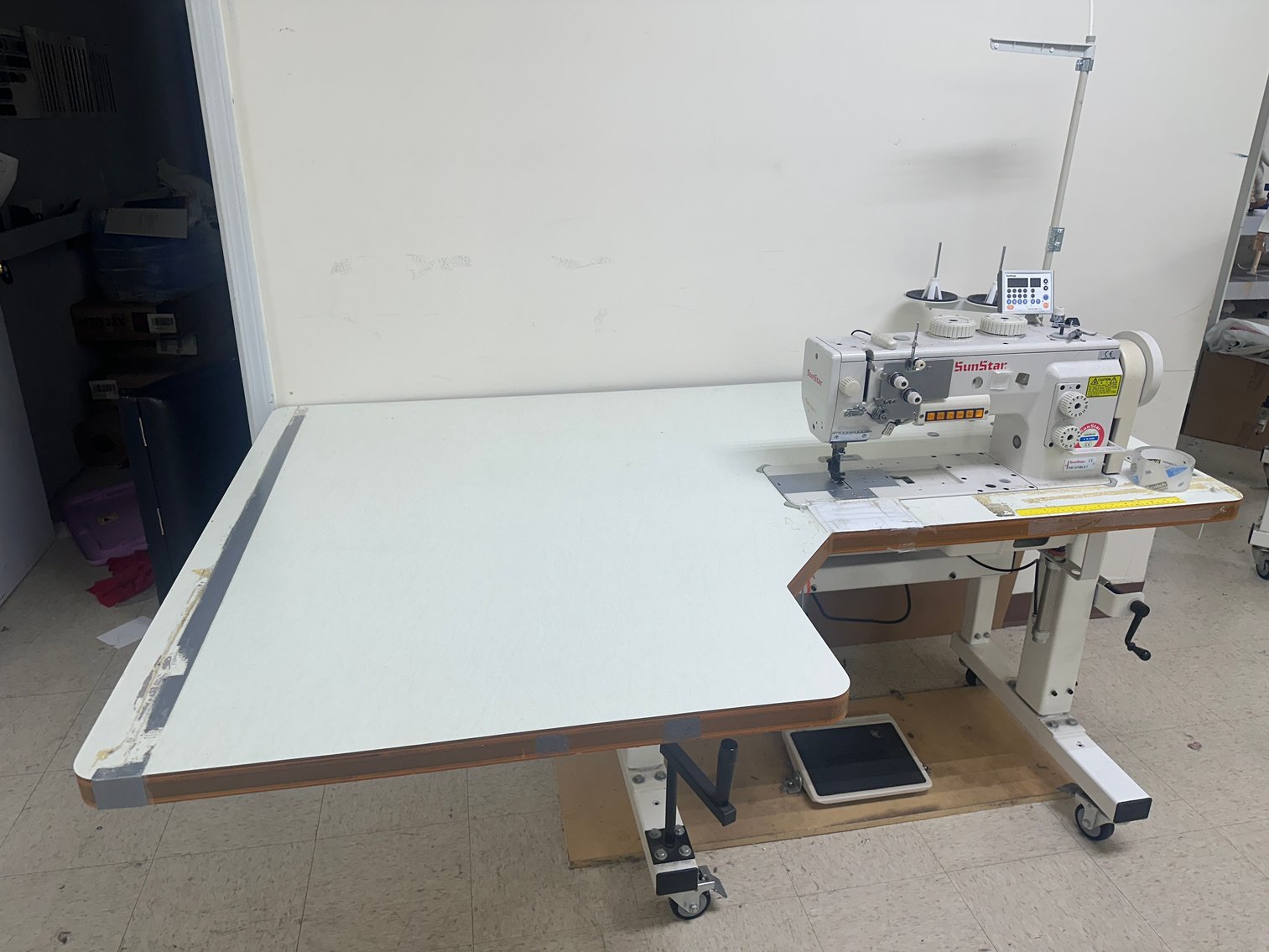 Image for Norcross (Atlanta) GA: Former Sewing Shop Assets- Sunstar Sewing Machines, Cutting Machines, Forklift, Fabrics & More