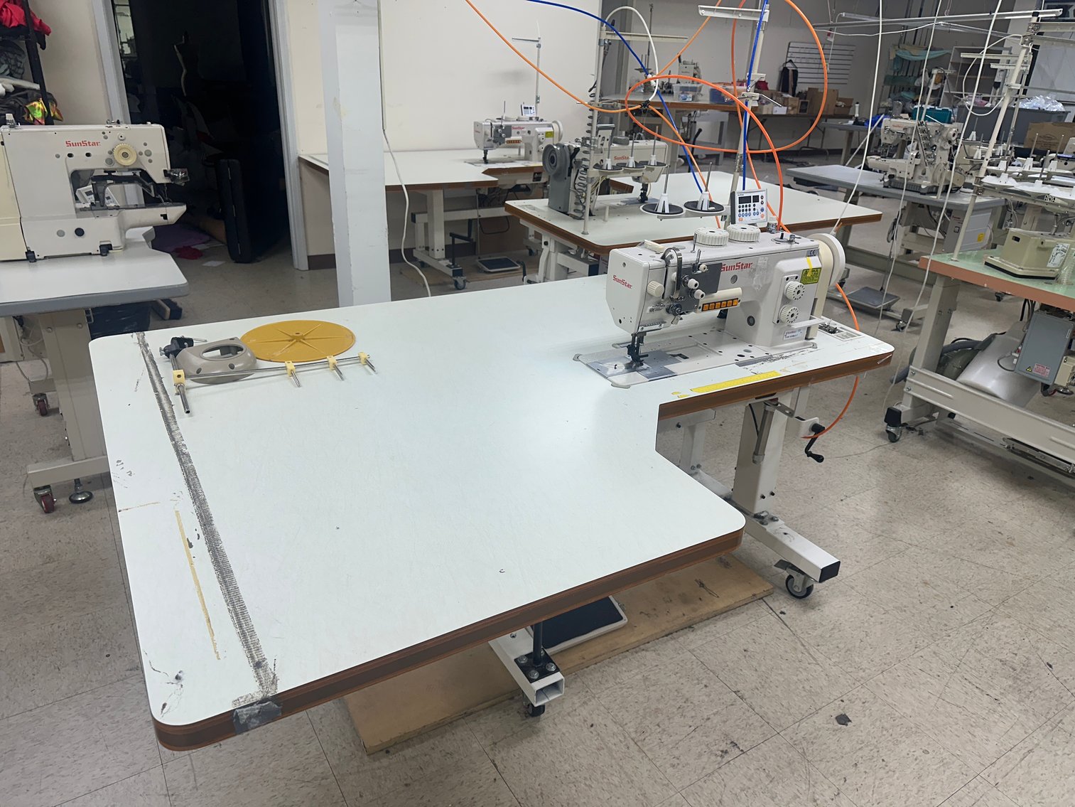 Image for Norcross (Atlanta) GA: Former Sewing Shop Assets- Sunstar Sewing Machines, Cutting Machines, Forklift, Fabrics & More