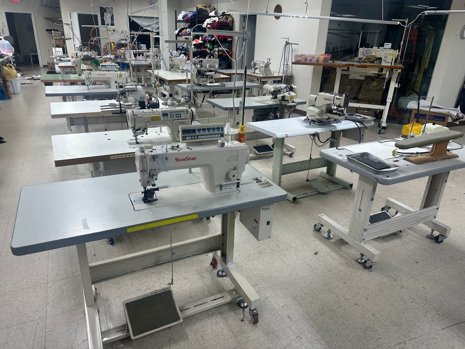 Image for Norcross (Atlanta) GA: Former Sewing Shop Assets- Sunstar Sewing Machines, Cutting Machines, Forklift, Fabrics & More