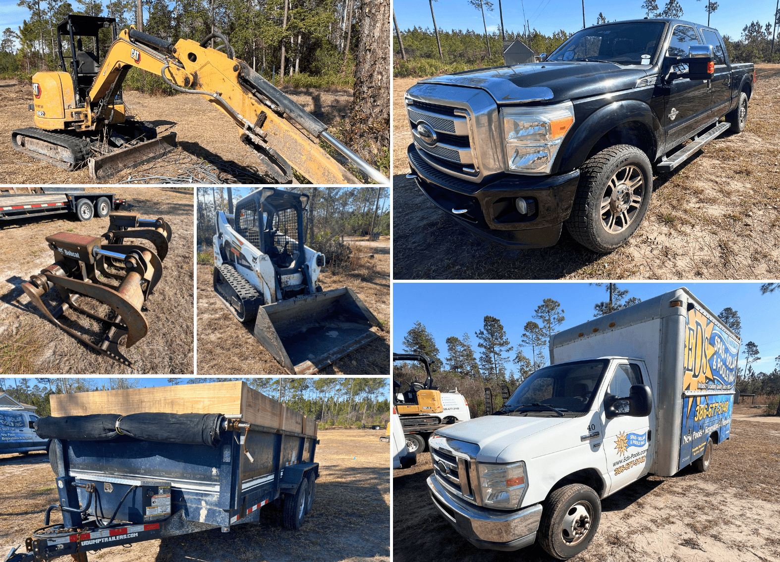 Image for Hortense, GA: Excavators, Service Trucks, Trailers & Equipment